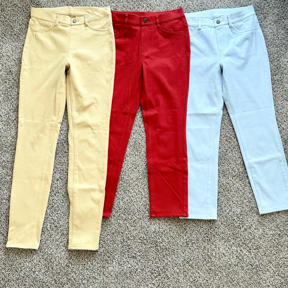 Uniqlo Jeggings Ultra Stretch Color Denim Cropped Leggings